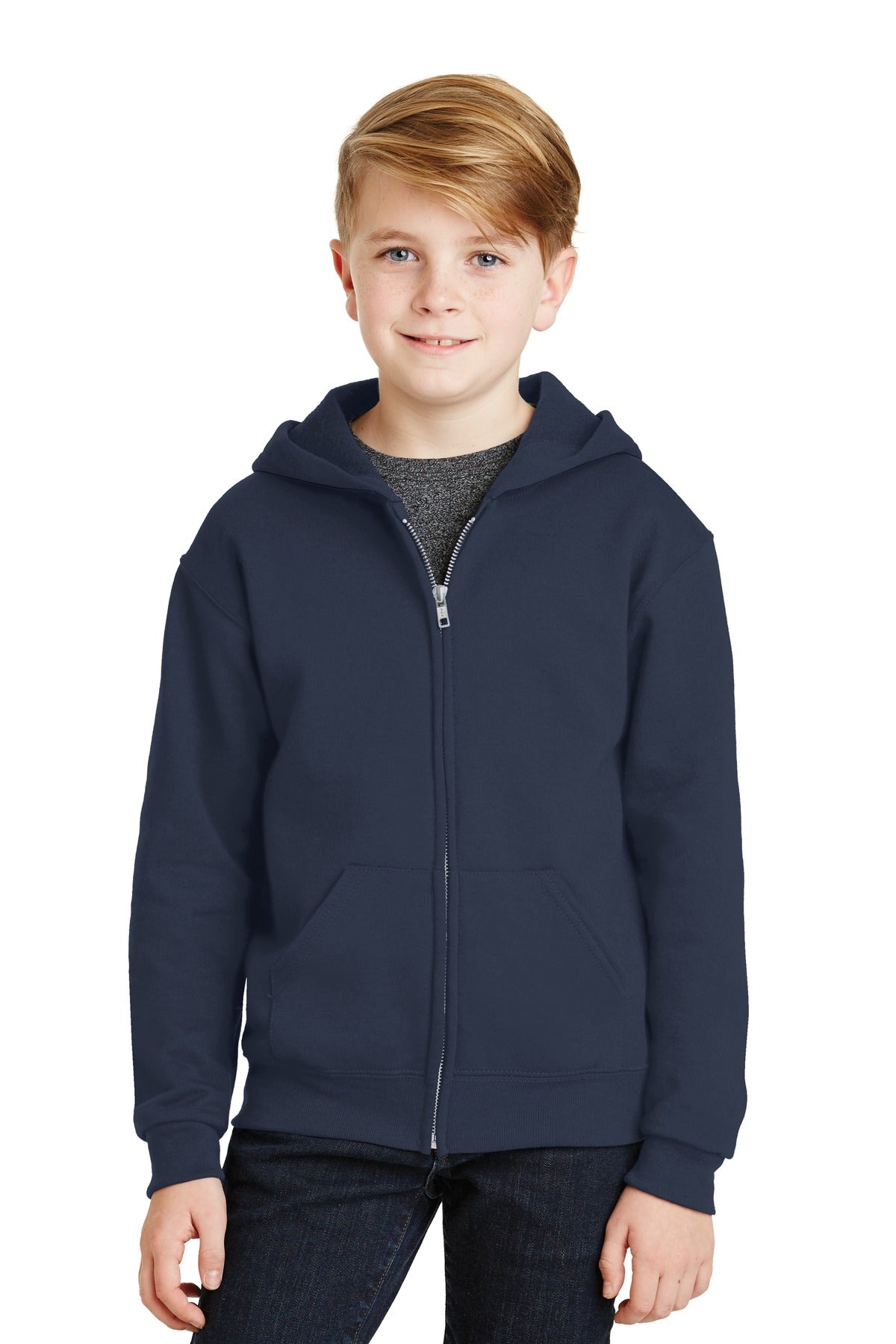JERZEES - Youth NuBlend Full-Zip Hooded Sweatshirt. 993B