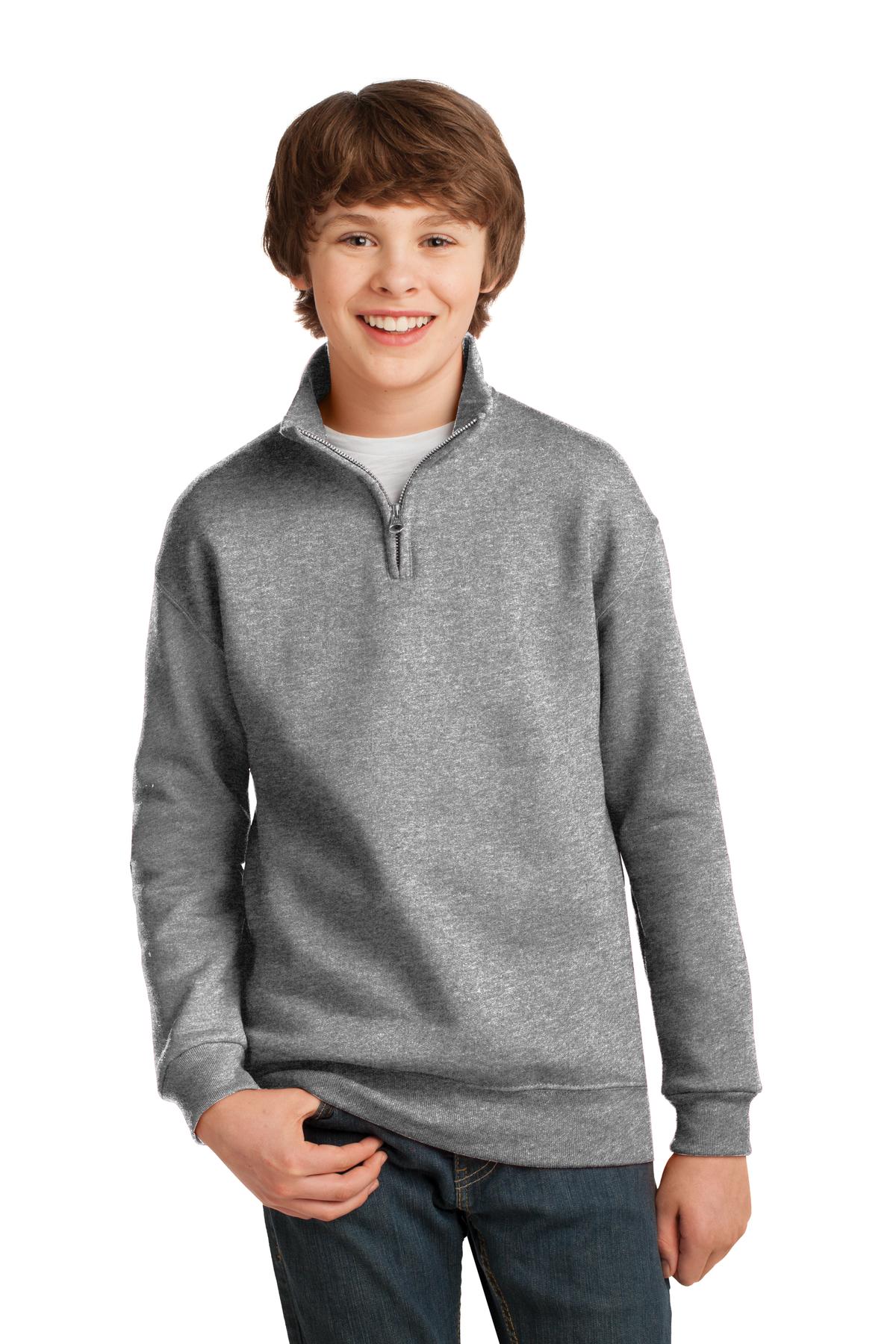 JERZEES Youth NuBlend 1/4-Zip Cadet Collar Sweatshirt. 995Y