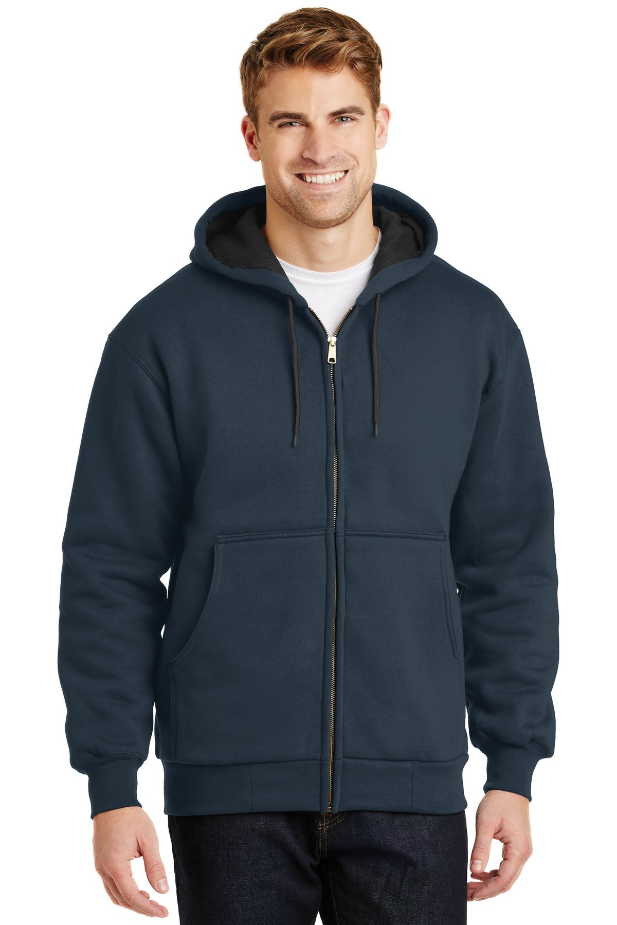 CornerStone Heavyweight Full-Zip Hooded Sweatshirt with Thermal Lining CS620