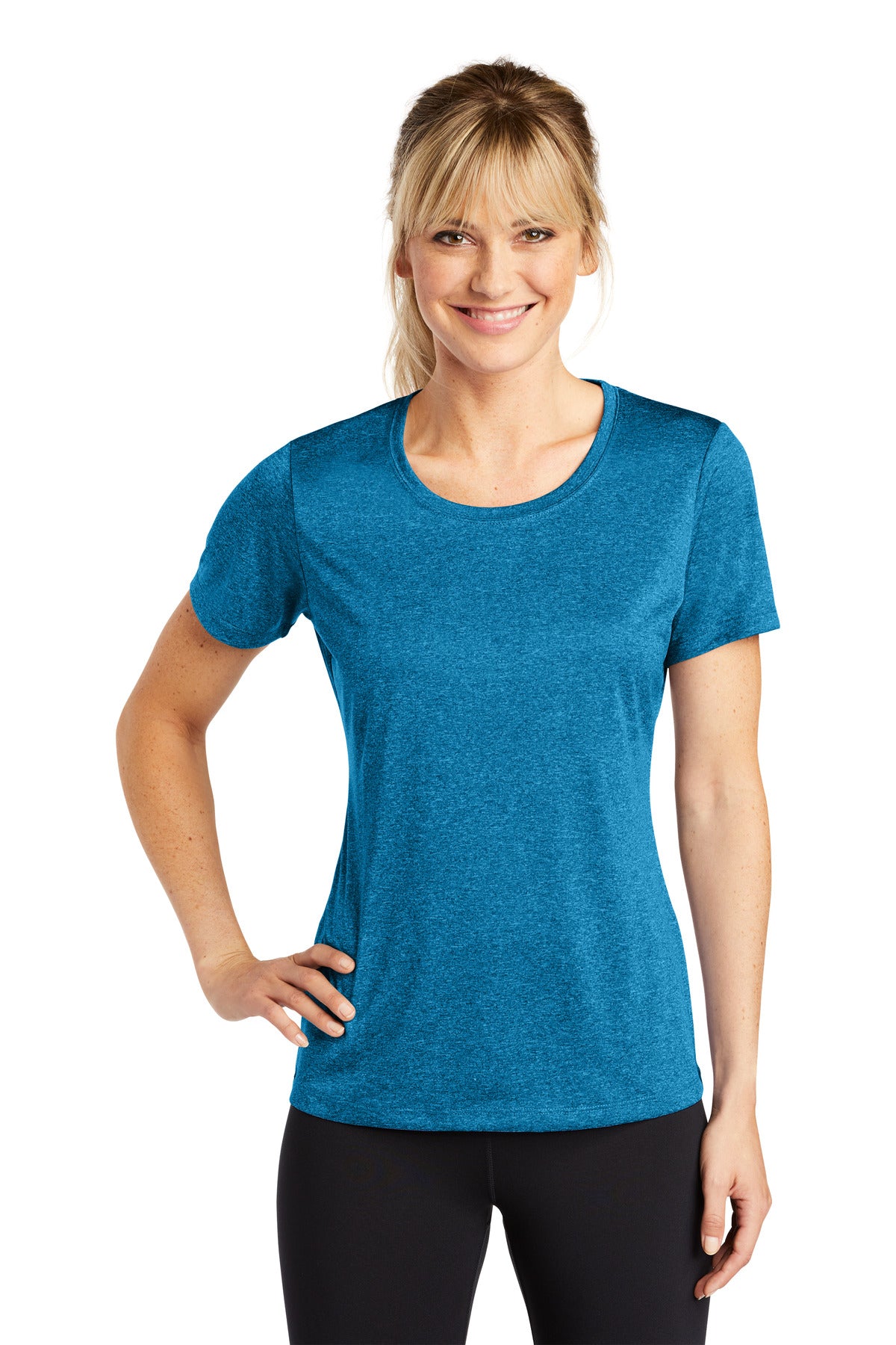 Sport-Tek Ladies Heather Contender Polo. LST660