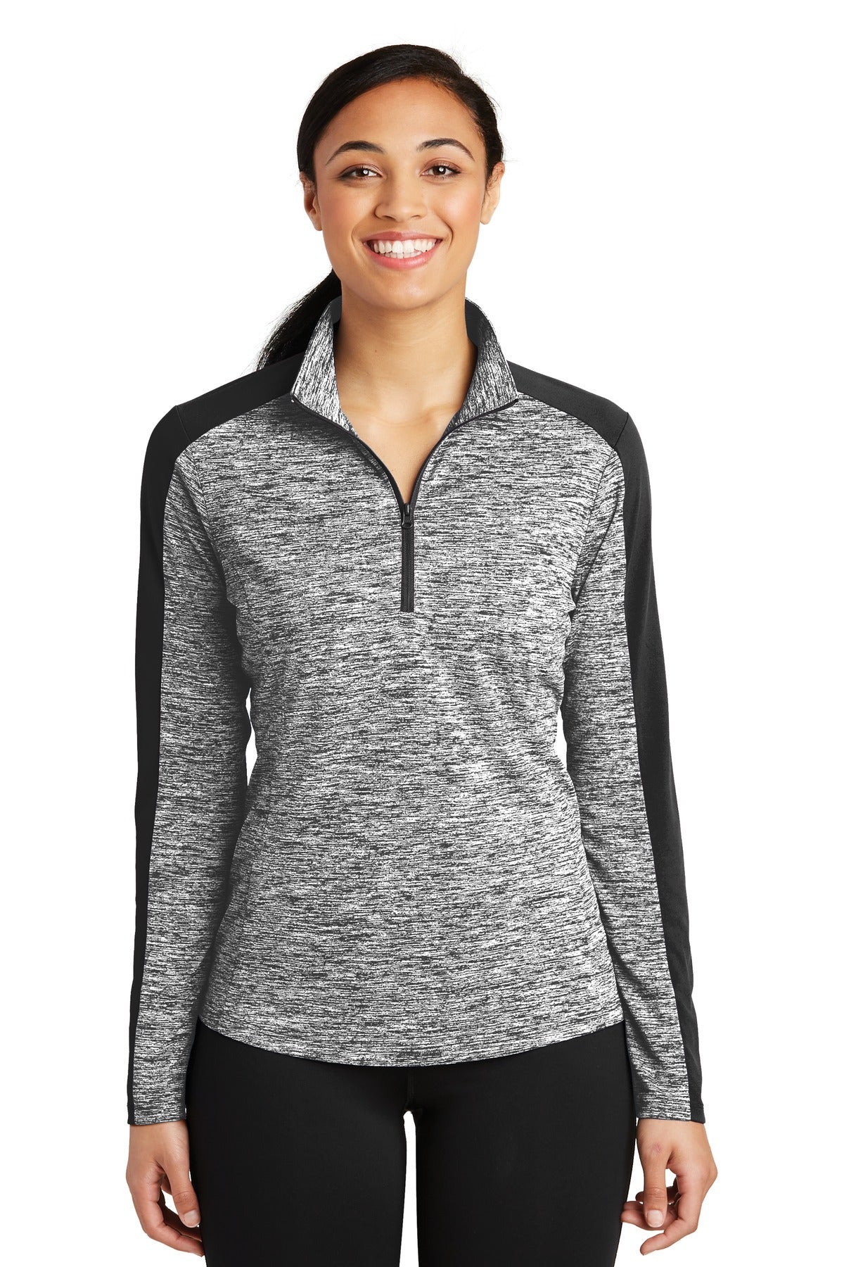 Sport-Tek PosiCharge Electric Heather Colorblock 1/4-Zip LST397