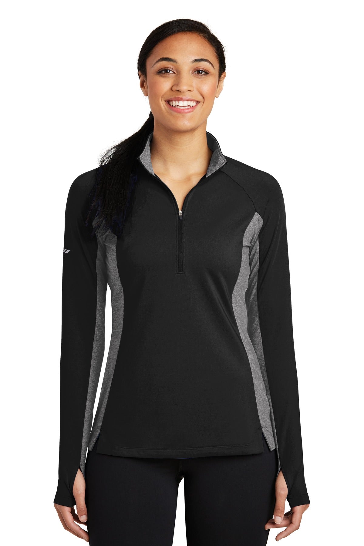 Sport-Tek Ladies Sport-Wick Stretch 1/2-Zip Pullover. LST850