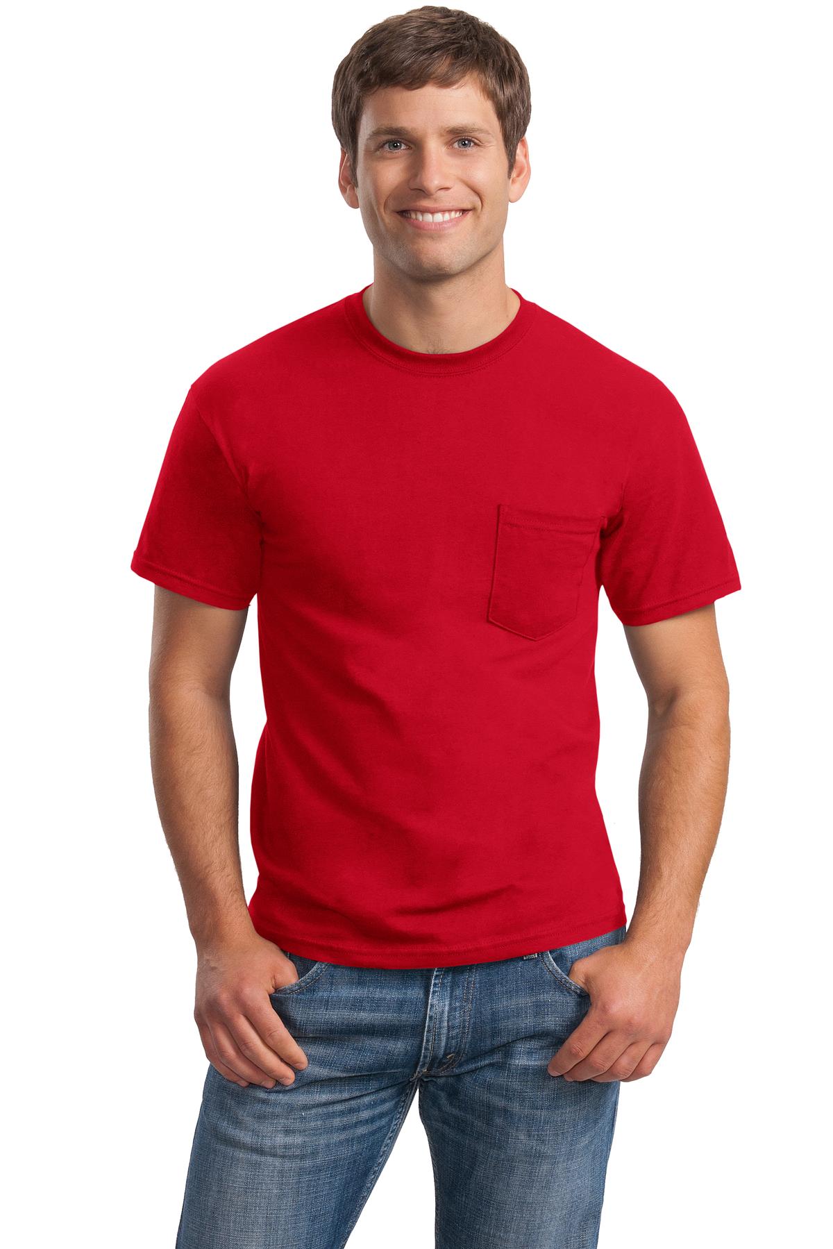 Gildan - Ultra Cotton 100% Cotton T-Shirt with Pocket.  2300