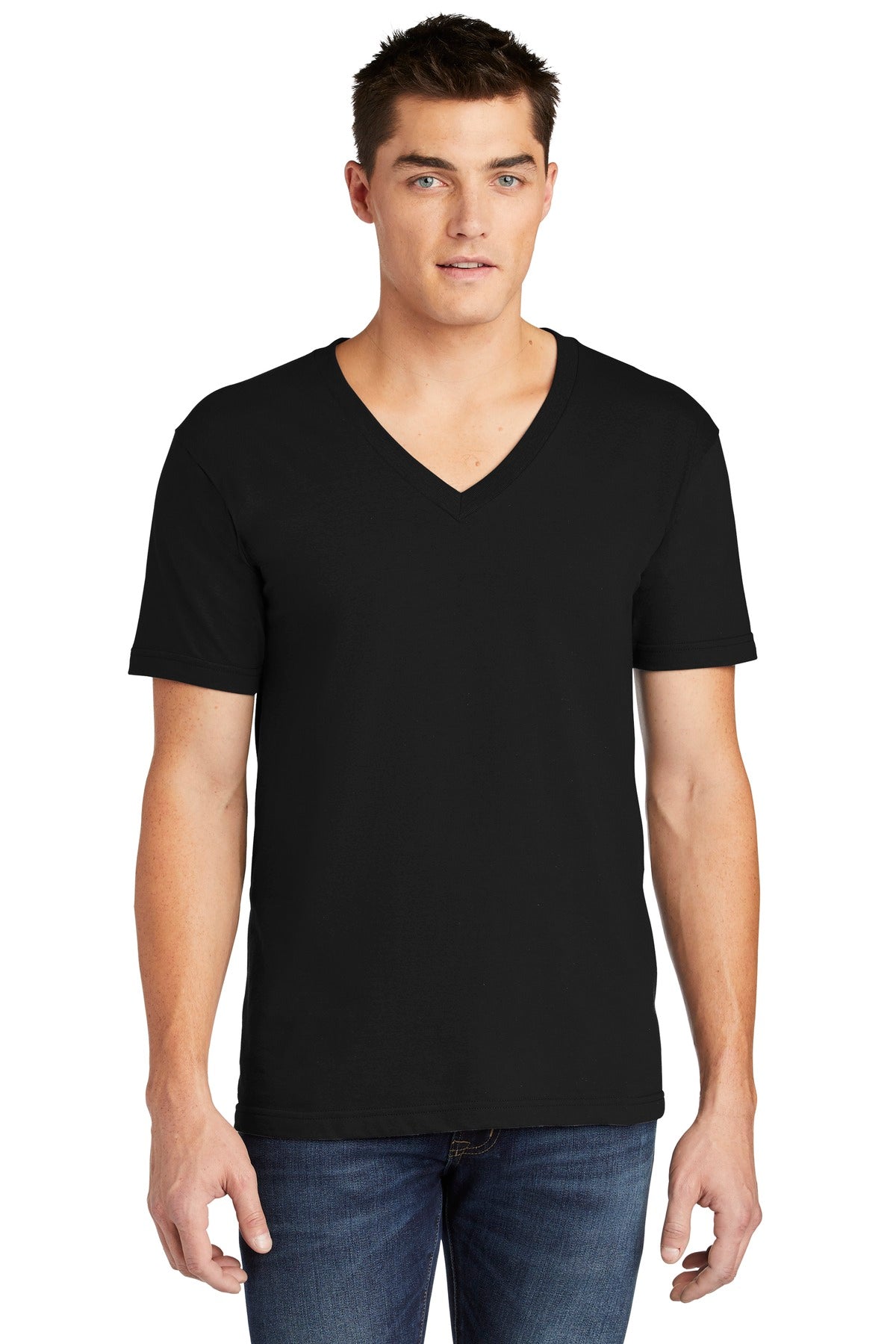 American Apparel Fine Jersey V-Neck T-Shirt 2456W