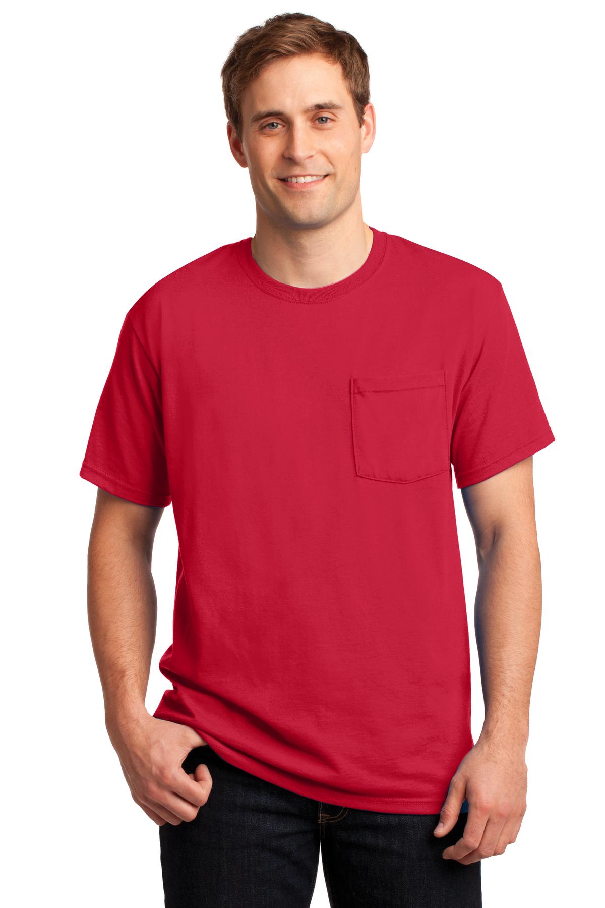 JERZEES -  Dri-Power 50/50 Cotton/Poly Pocket T-Shirt.  29MP