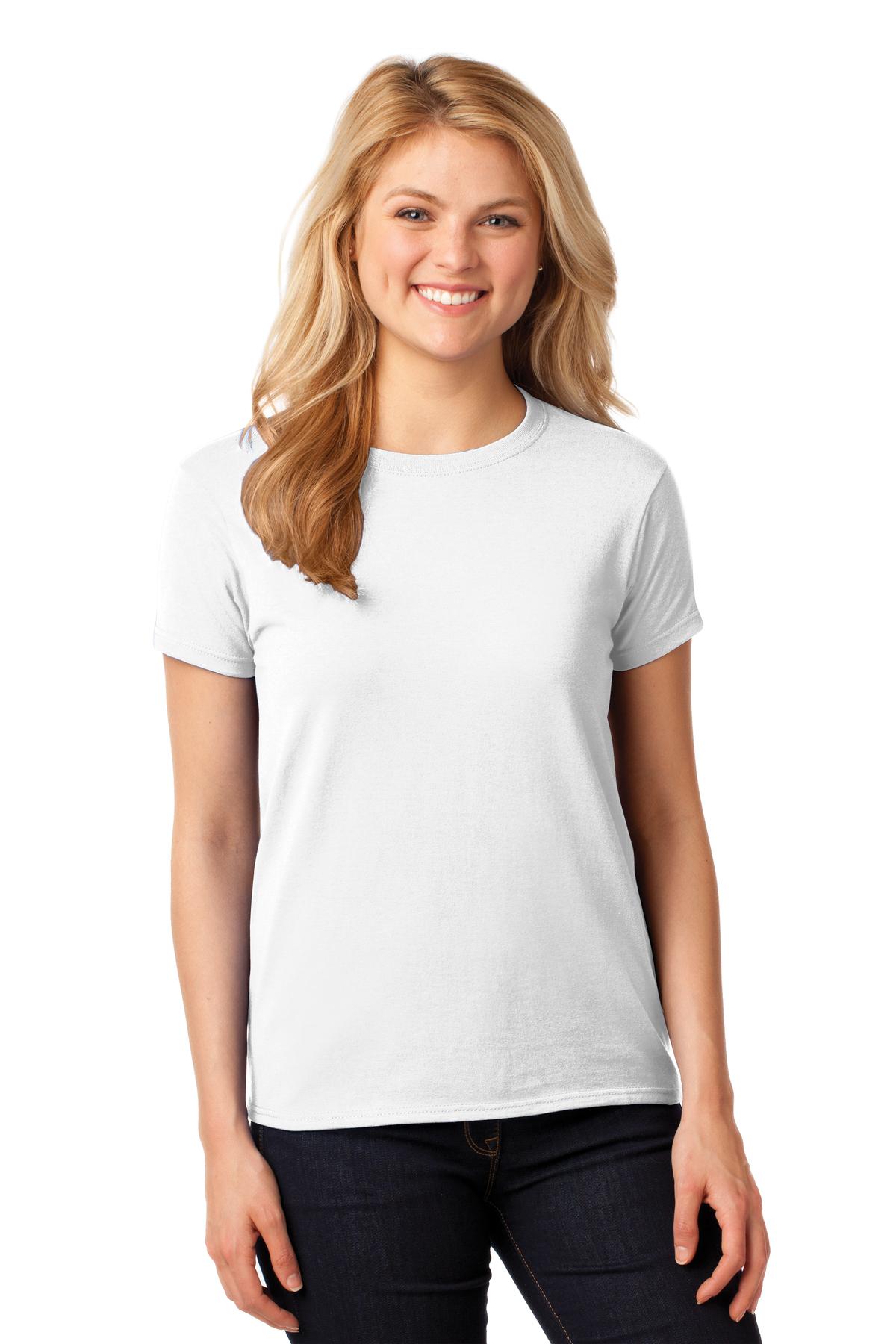 Gildan Ladies Heavy Cotton 100% Cotton T-Shirt. 5000L