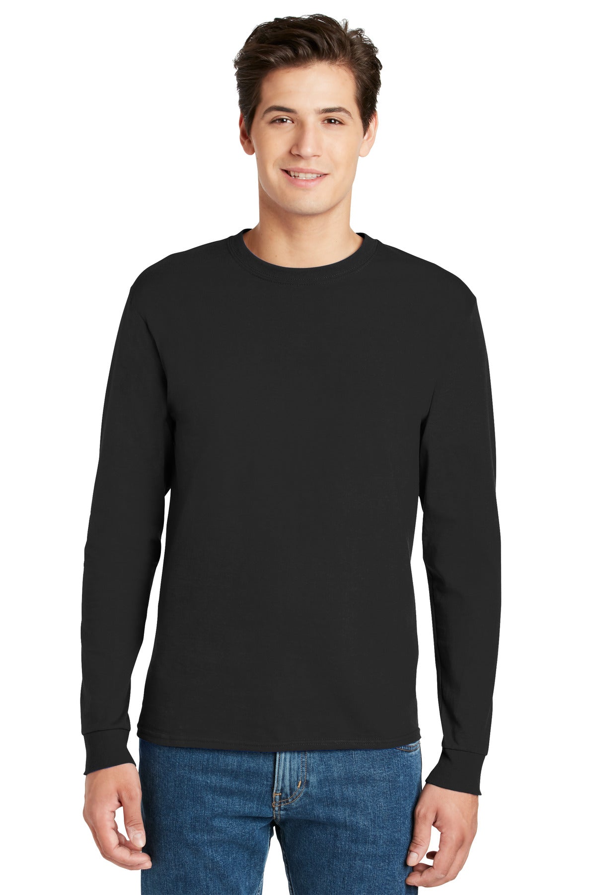 Hanes - Authentic 100% Cotton Long Sleeve T-Shirt.  5586