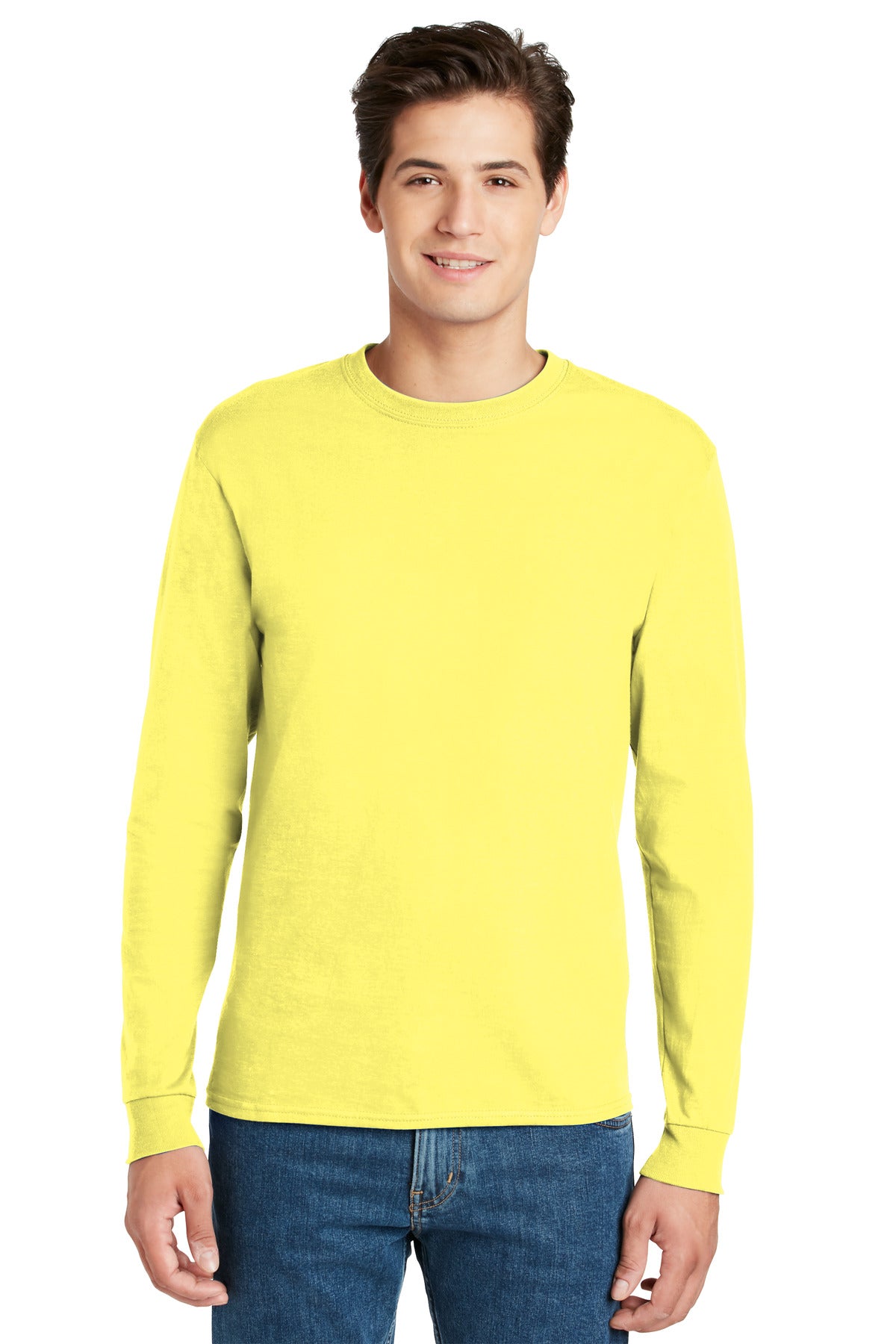 Hanes - Authentic 100% Cotton Long Sleeve T-Shirt.  5586