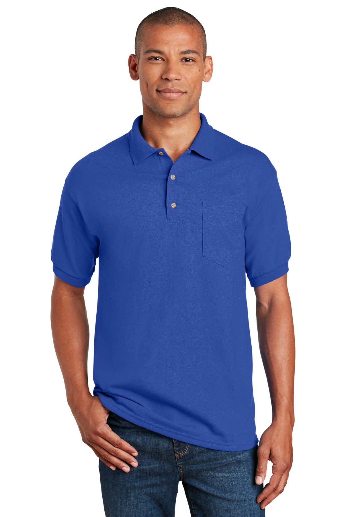 Gildan DryBlend 6-Ounce Jersey Knit Sport Shirt with Pocket. 8900