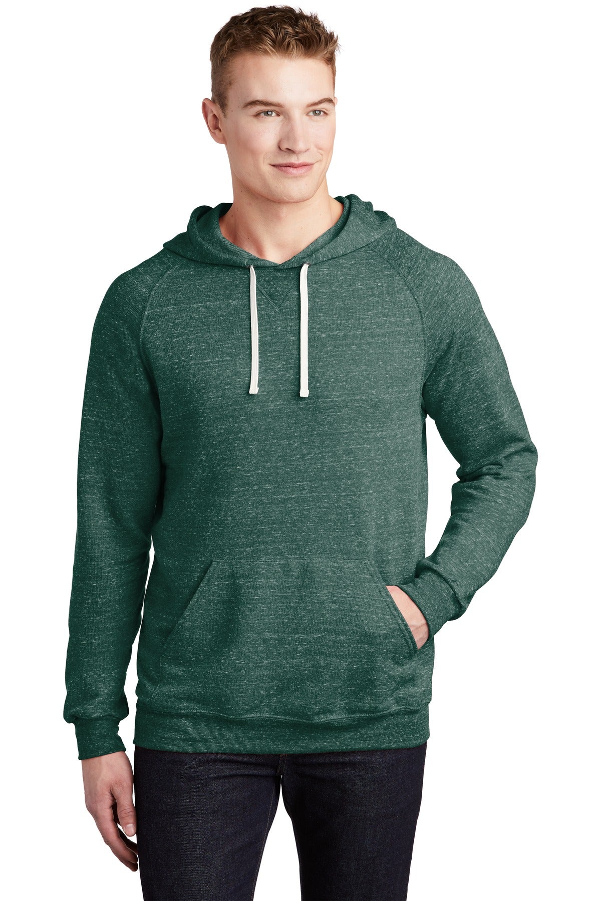 JERZEES  Snow Heather French Terry Raglan Hoodie 90M