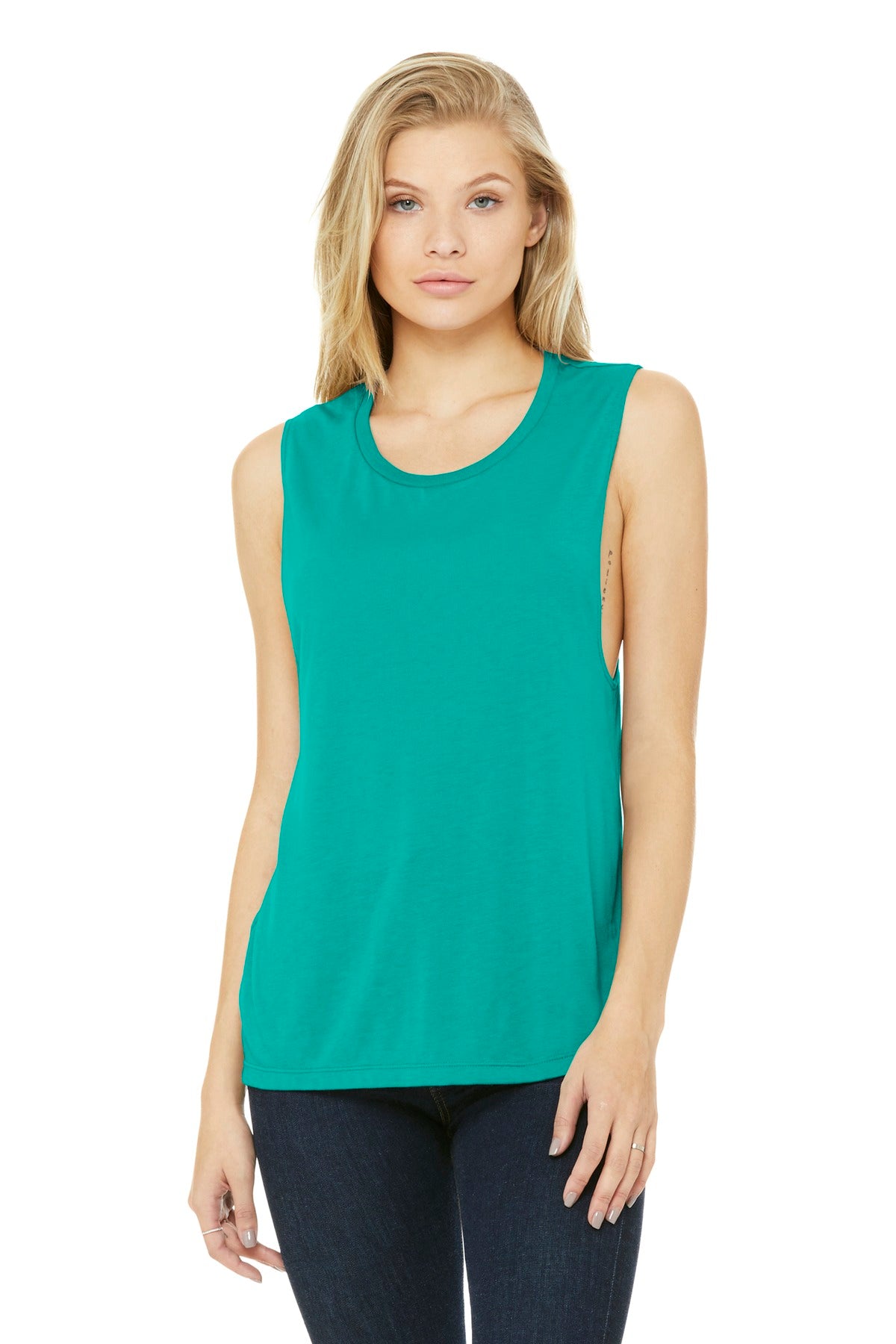 BELLA+CANVAS Women's Flowy Scoop Muscle Tank BC8803