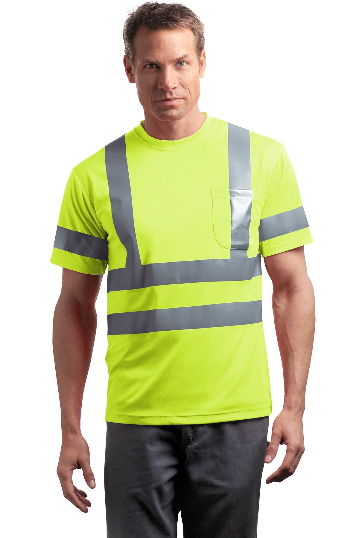 CornerStone ANSI 107 Class 3 Short Sleeve Snag-Resistant Reflective T-Shirt CS408