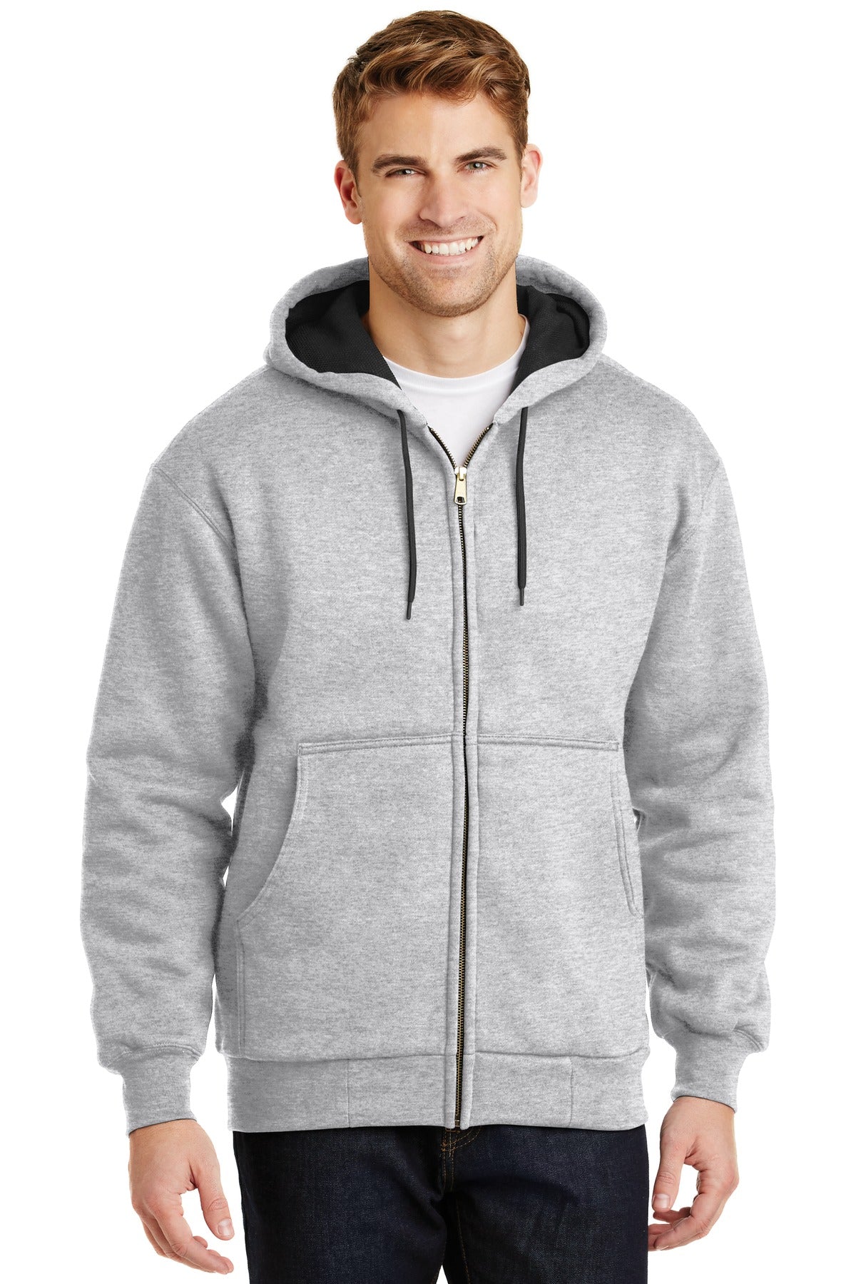 CornerStone Heavyweight Full-Zip Hooded Sweatshirt with Thermal Lining CS620