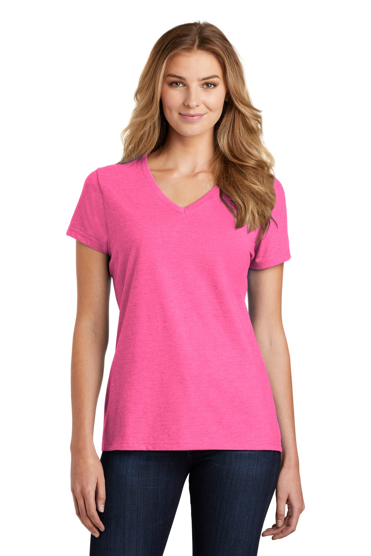 Port & Company  Ladies Fan Favorite  Blend V-Neck Tee. LPC455V