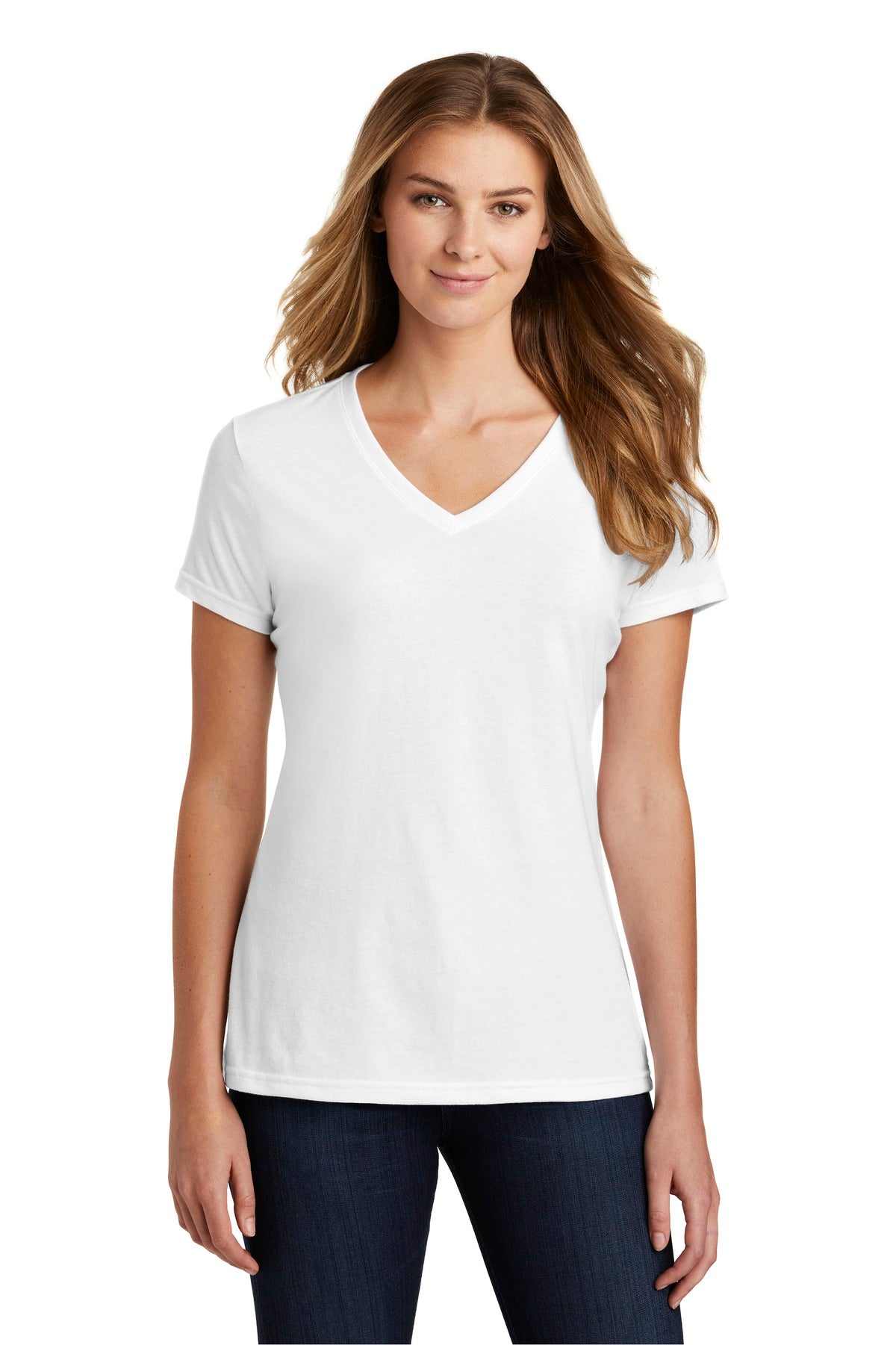 Port & Company  Ladies Fan Favorite  Blend V-Neck Tee. LPC455V