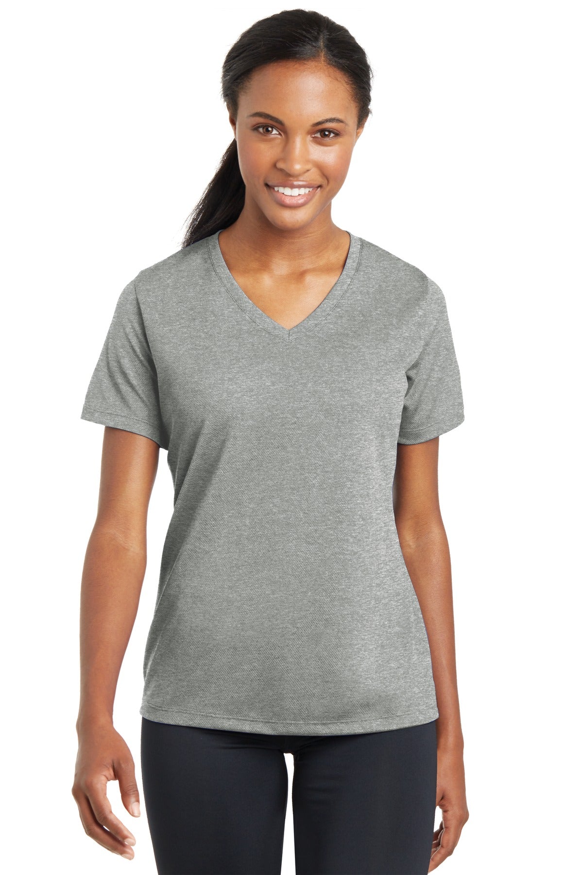 Sport-Tek Ladies PosiCharge RacerMesh V-Neck Tee. LST340