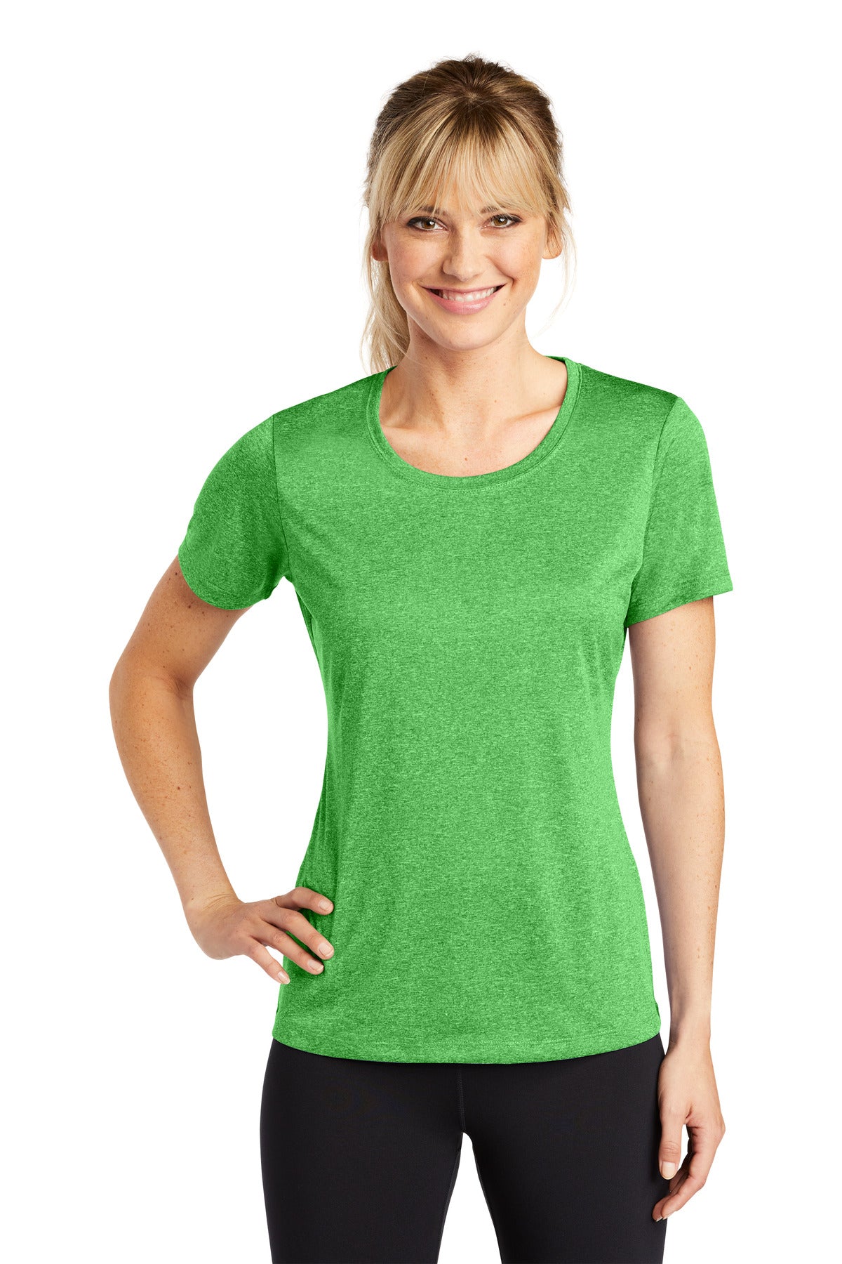 Sport-Tek Ladies Heather Contender Scoop Neck Tee. LST360
