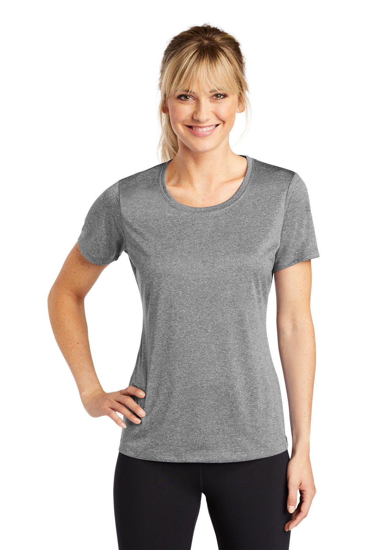 Sport-Tek Ladies Heather Contender Scoop Neck Tee. LST360