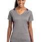 Sport-Tek Ladies Heather Colorblock Contender V-Neck Tee. LST361