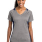 Sport-Tek Ladies Heather Colorblock Contender V-Neck Tee. LST361
