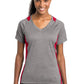 Sport-Tek Ladies Heather Colorblock Contender V-Neck Tee. LST361