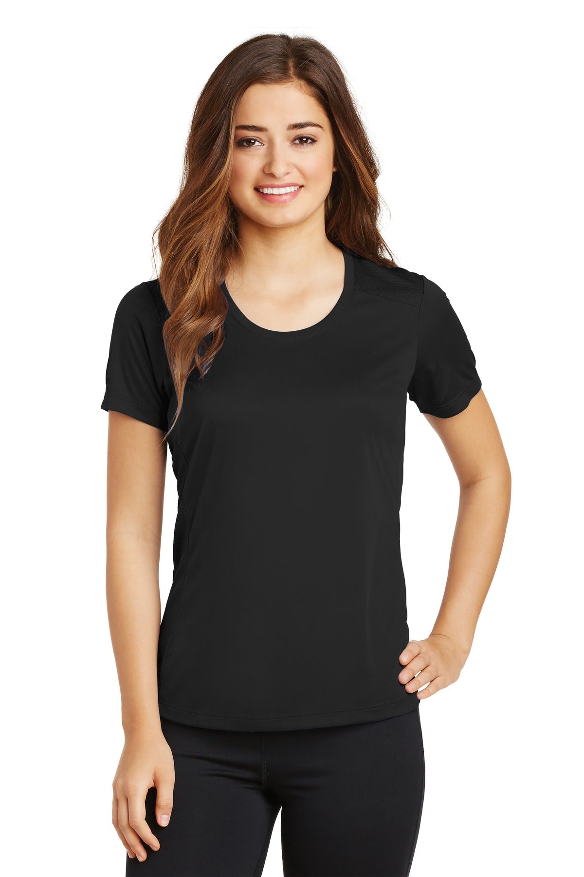 Sport-Tek Ladies PosiCharge Electric Heather Sporty Tee. LST390
