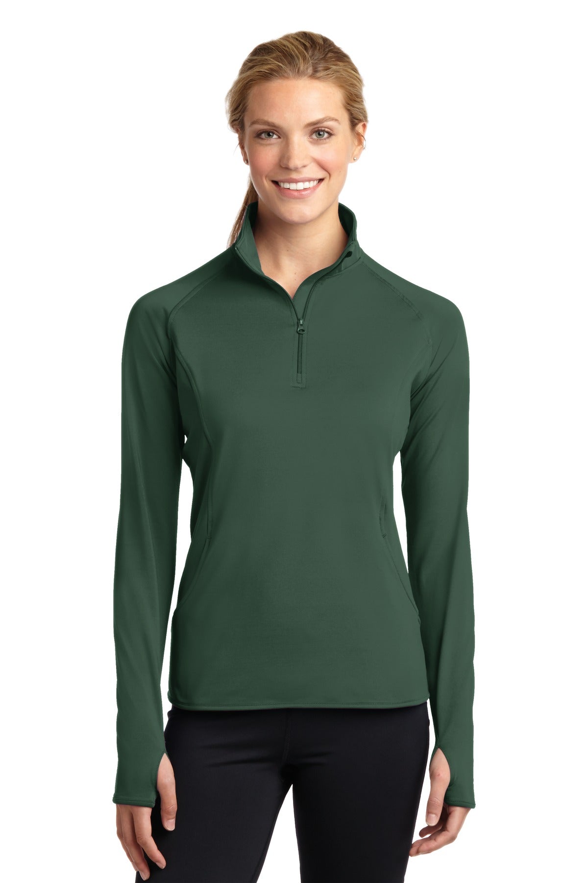Sport-Tek Ladies Sport-Wick Stretch 1/2-Zip Pullover. LST850