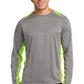 Sport-Tek Long Sleeve Heather Colorblock Contender Tee. ST361LS