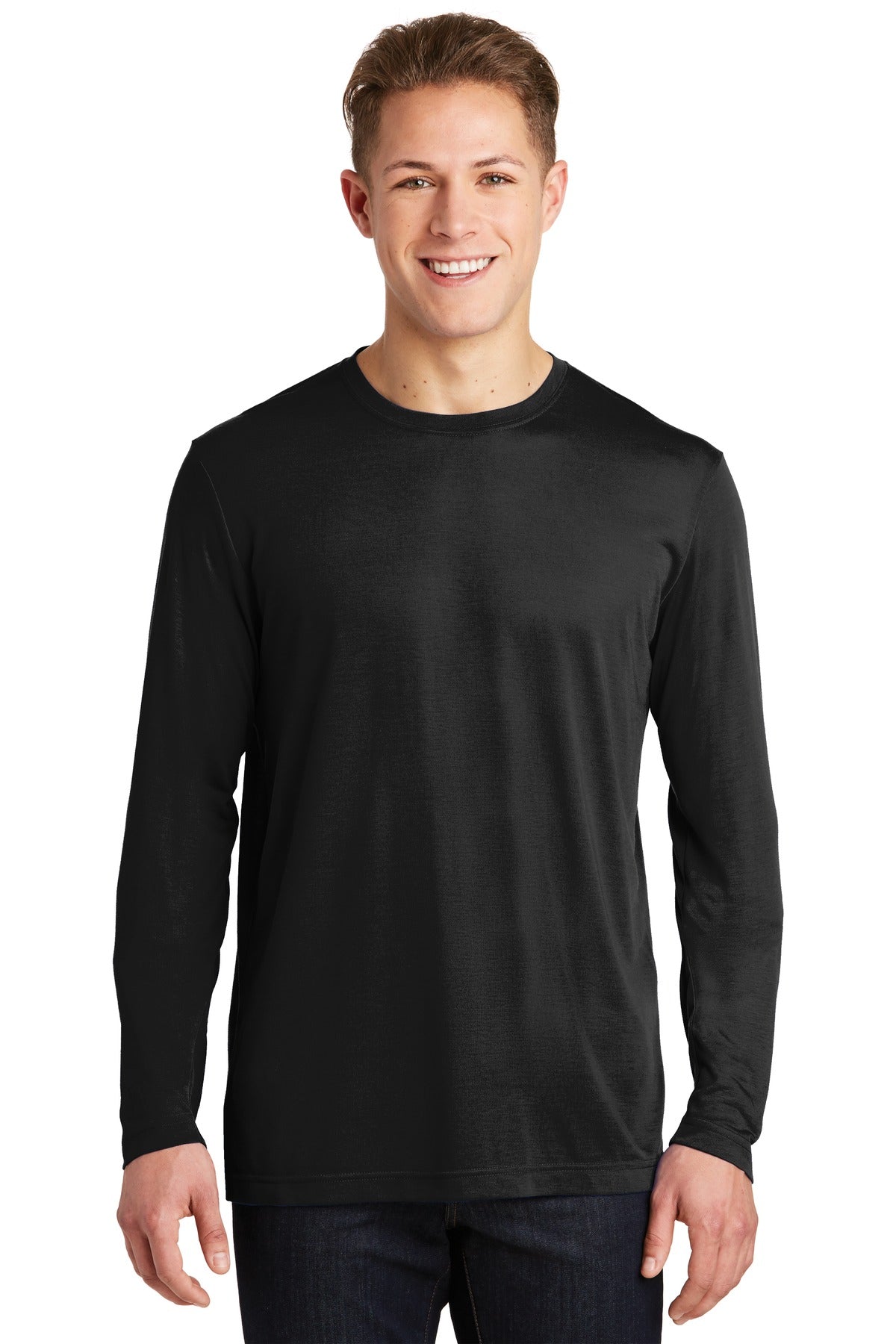 Sport-Tek Long Sleeve Micropique Sport-Wick Polo. ST657