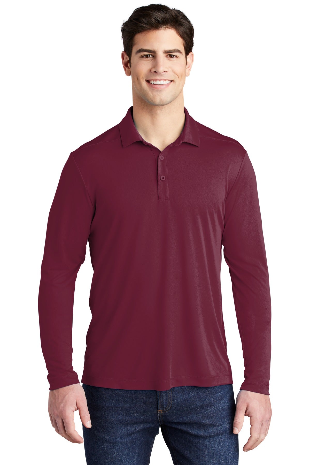 Sport-Tek   Posi-UV  Pro Long Sleeve Polo. ST520LS