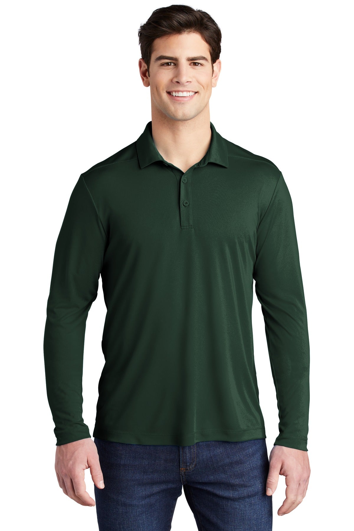 Sport-Tek   Posi-UV  Pro Long Sleeve Polo. ST520LS