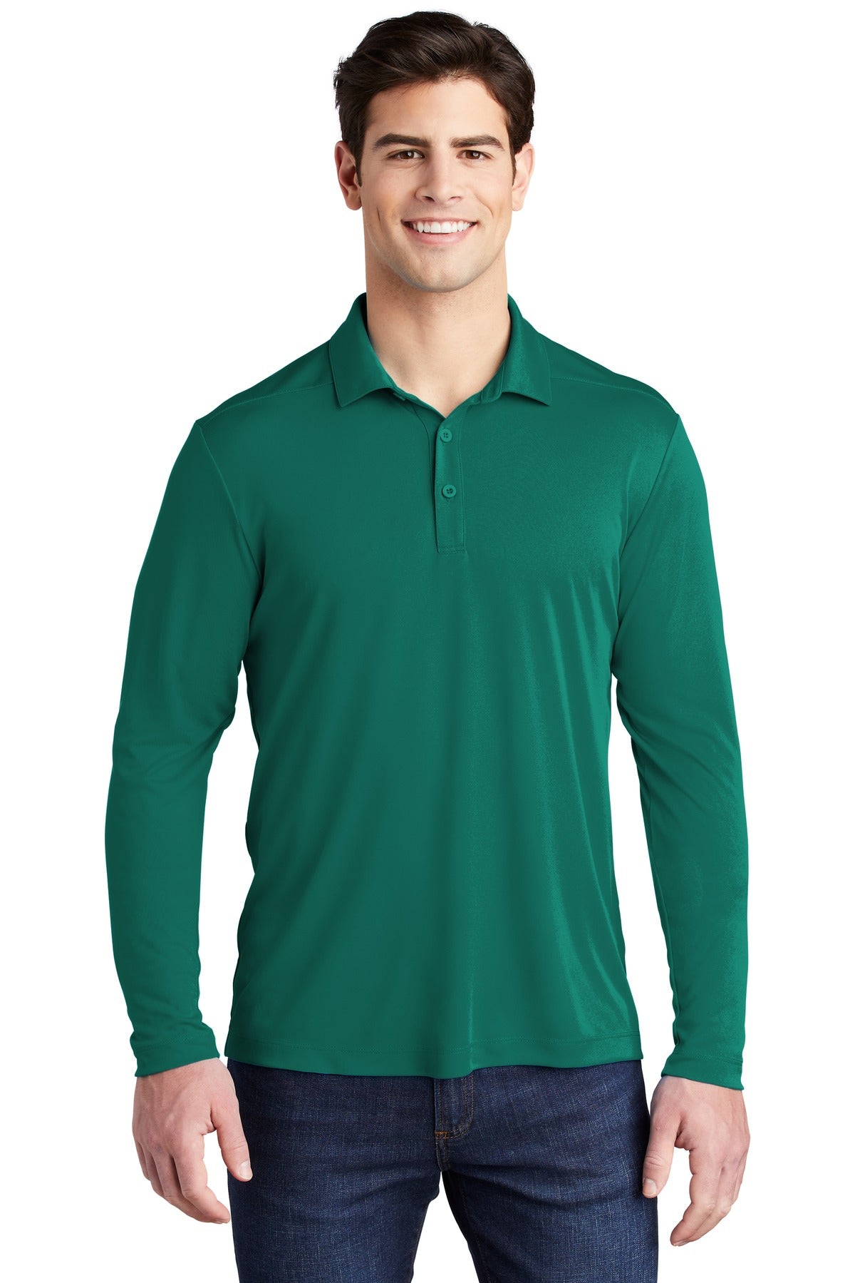 Sport-Tek   Posi-UV  Pro Long Sleeve Polo. ST520LS