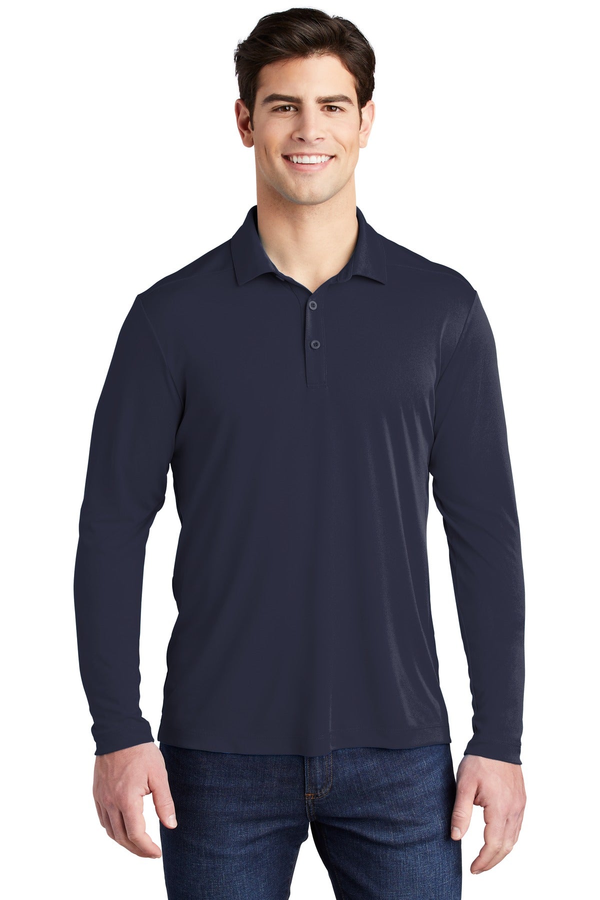 Sport-Tek   Posi-UV  Pro Long Sleeve Polo. ST520LS