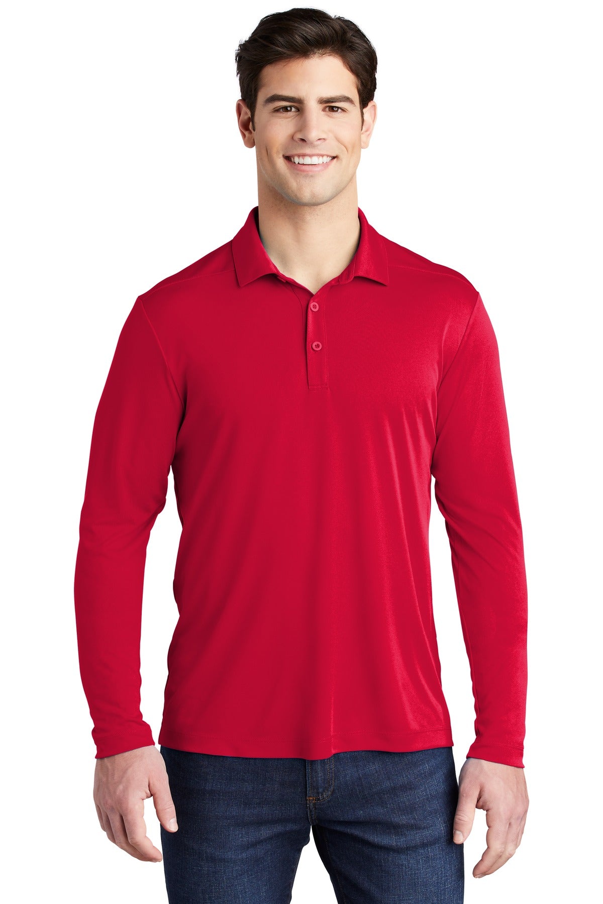 Sport-Tek   Posi-UV  Pro Long Sleeve Polo. ST520LS