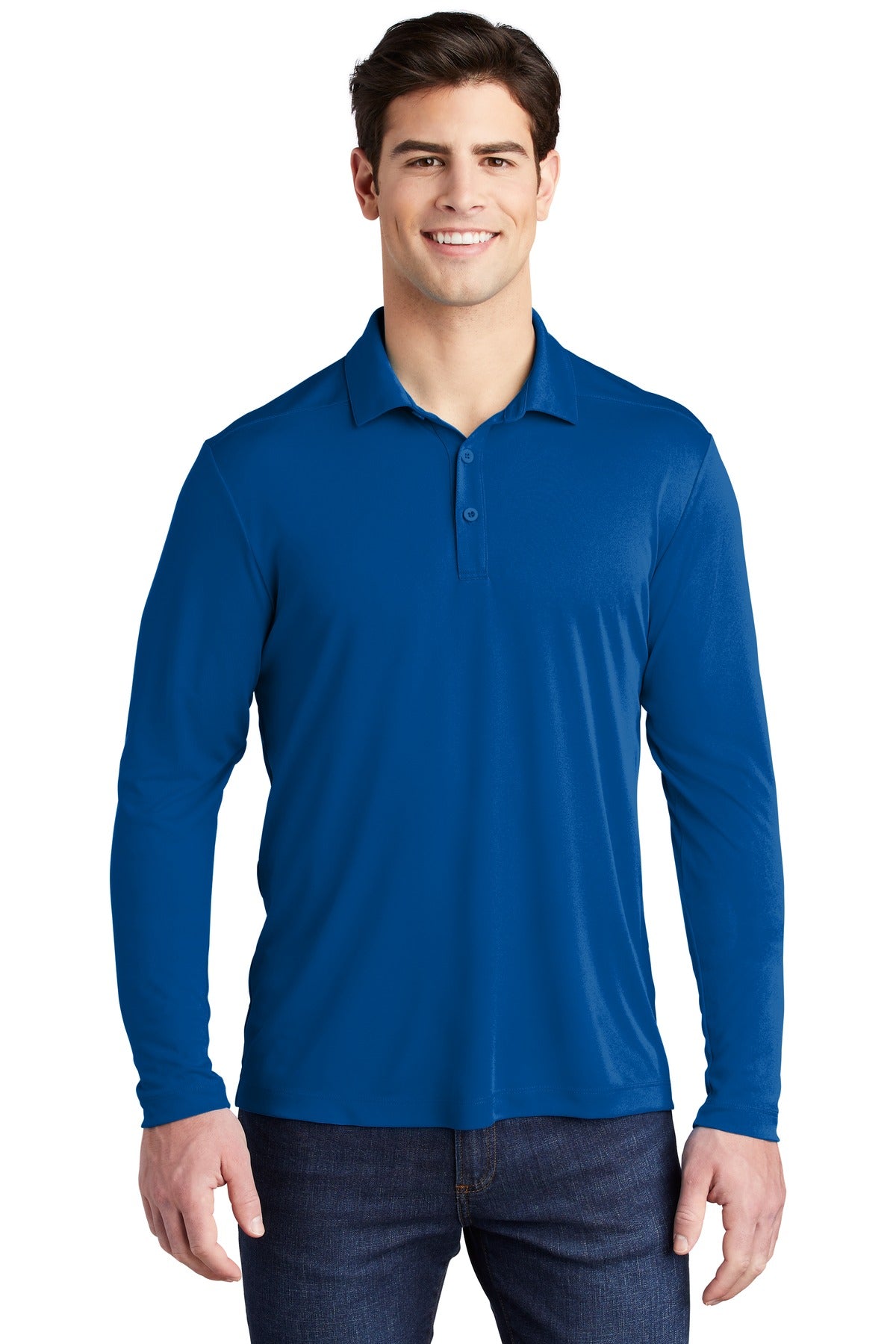 Sport-Tek   Posi-UV  Pro Long Sleeve Polo. ST520LS