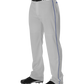 Adult Warp Knit Baseball Pant With Side Braid