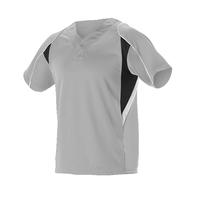 Adult 2 Button Henley Baseball Jersey