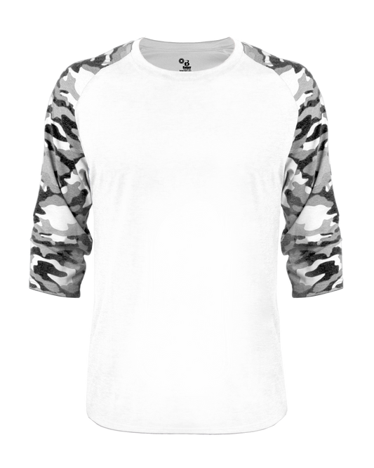 Vintage Camo Tri-Blend Baseball Tee