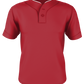 Adult Two Button Mesh Baseball Jersey With Piping